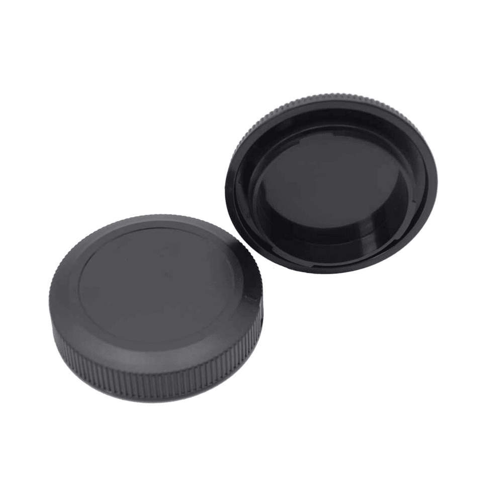 Tapa Cuerpo y Trasera de objetivo Para Canon EOS RF  Negro