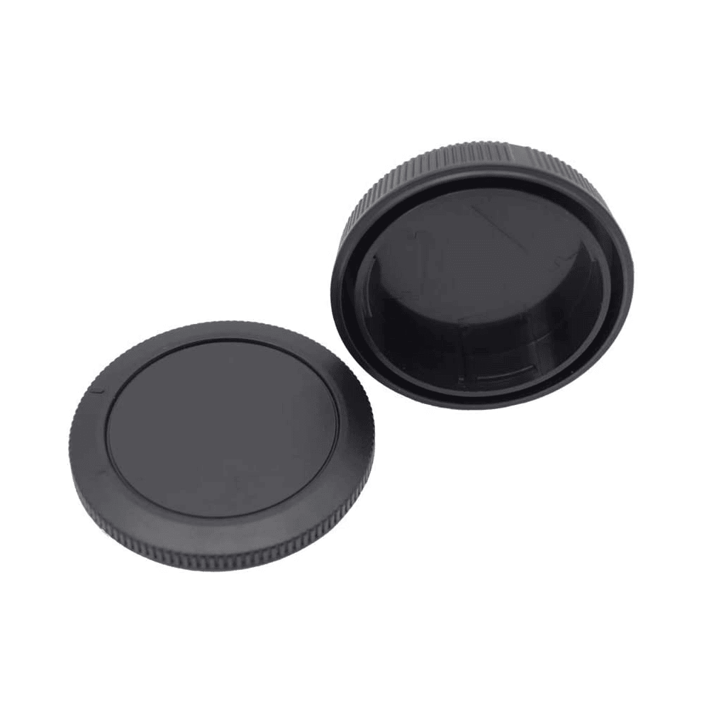 Tapa Cuerpo y Trasera de objetivo Para Canon EOS RF  Negro