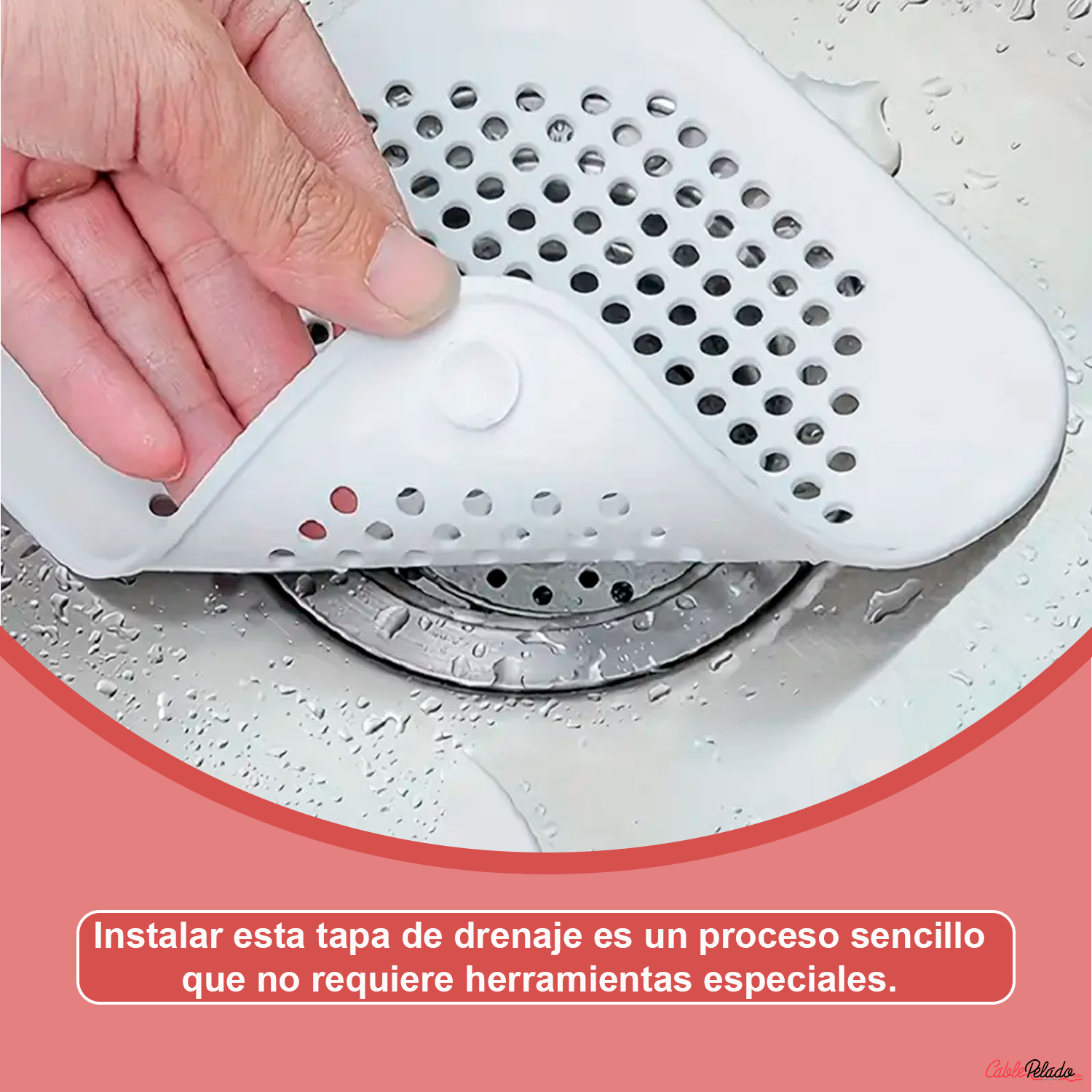 Tapa De Drenaje Para Baño o Fregadero  Blanco