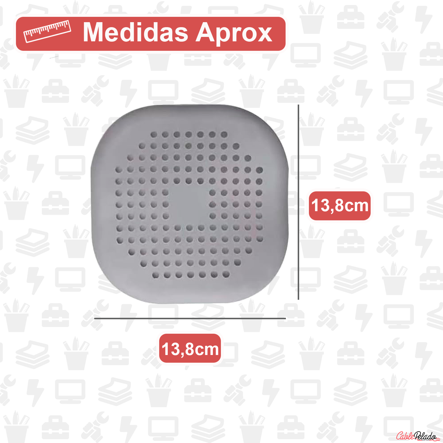 Tapa De Drenaje Para Baño o Fregadero  Gris