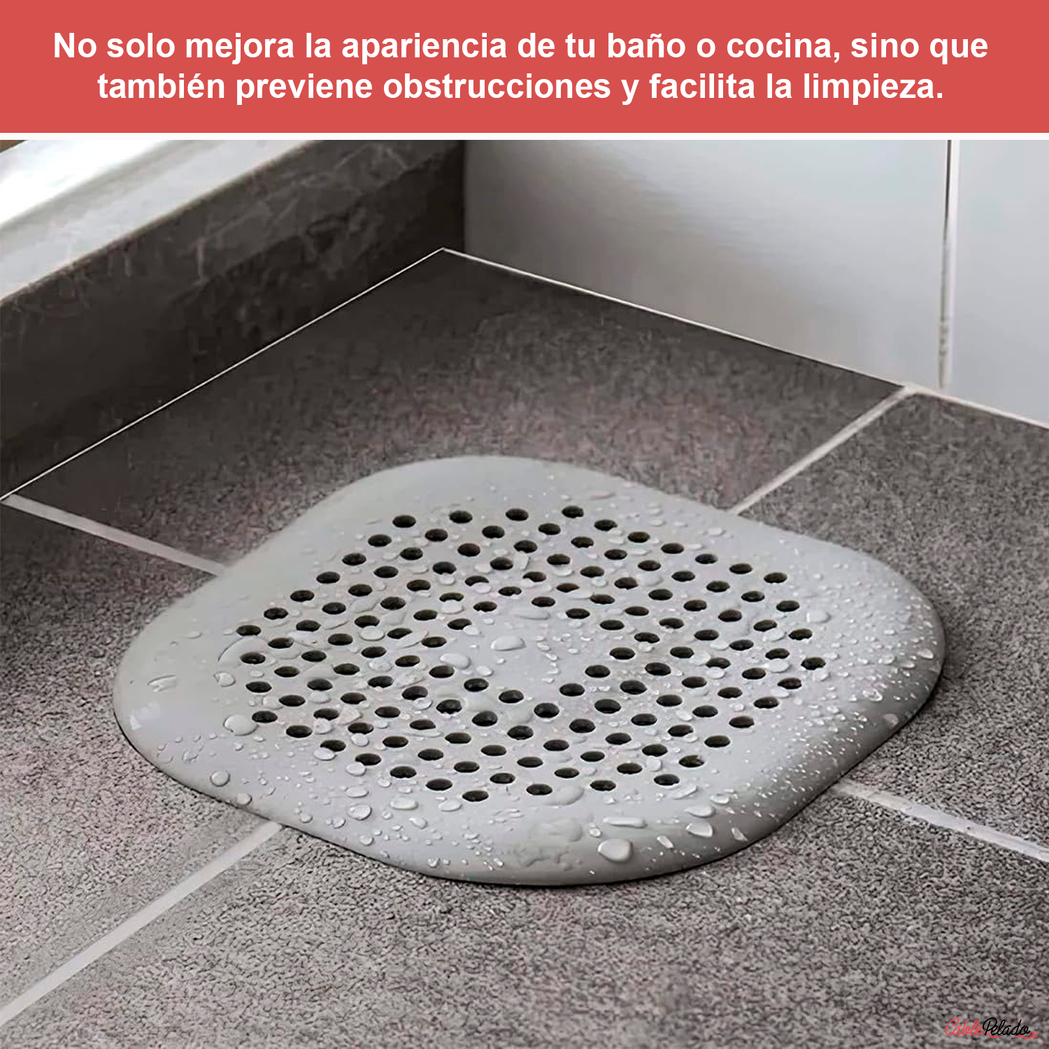 Tapa De Drenaje Para Baño o Fregadero  Gris