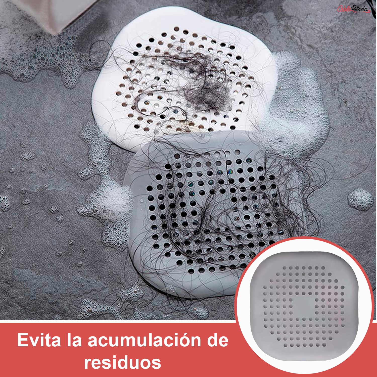 Tapa De Drenaje Para Baño o Fregadero  Gris