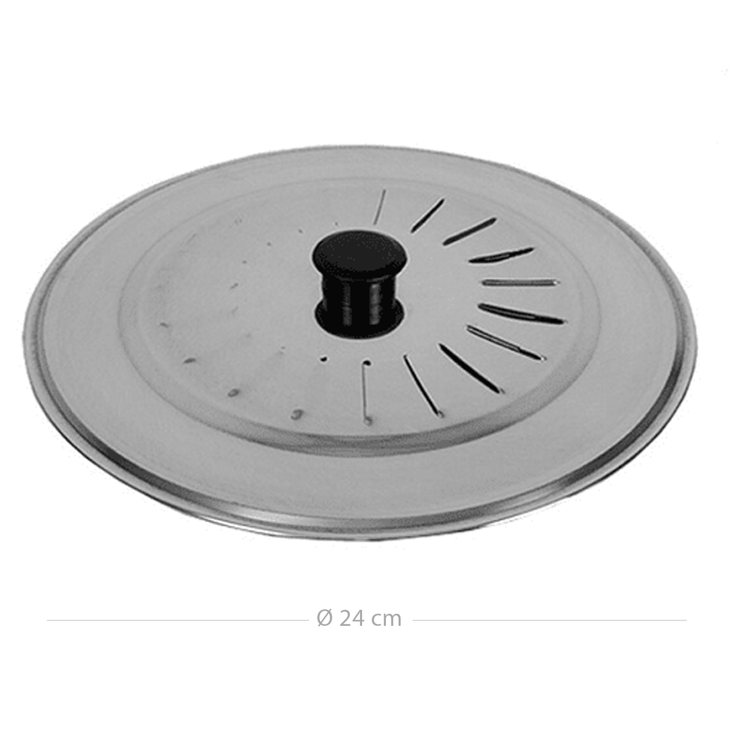 Tapa para sartenes y ollas 24 cm Gris