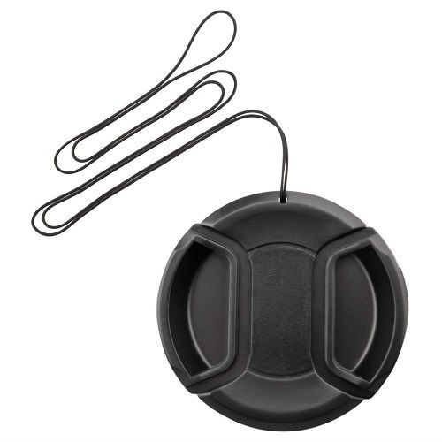Tapa universal para lentes de camara 55 mm Negro