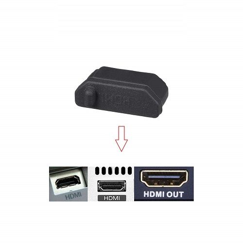Tapon anti polvo para puerto HDMI 10ud bolsa Negro
