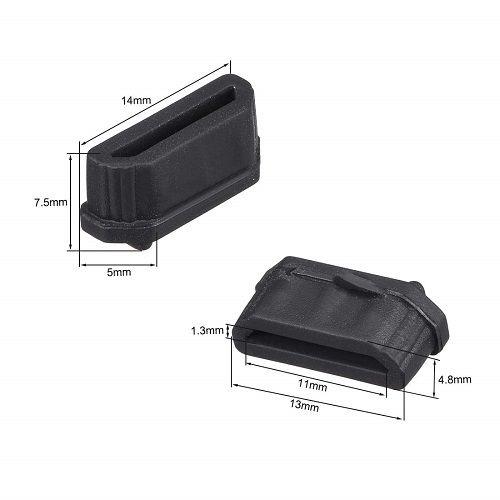 Tapon anti-polvo para puerto HDMI (10ud/bolsa)  Negro