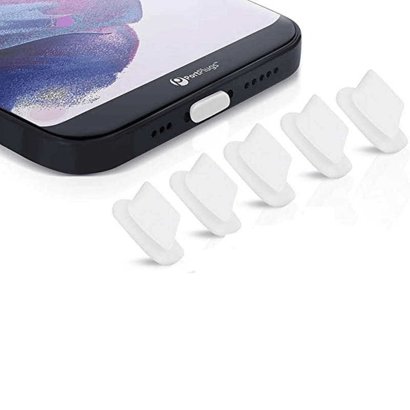 Tapon anti-polvo para puerto USB Tipo C (10ud/bolsa)  Blanco