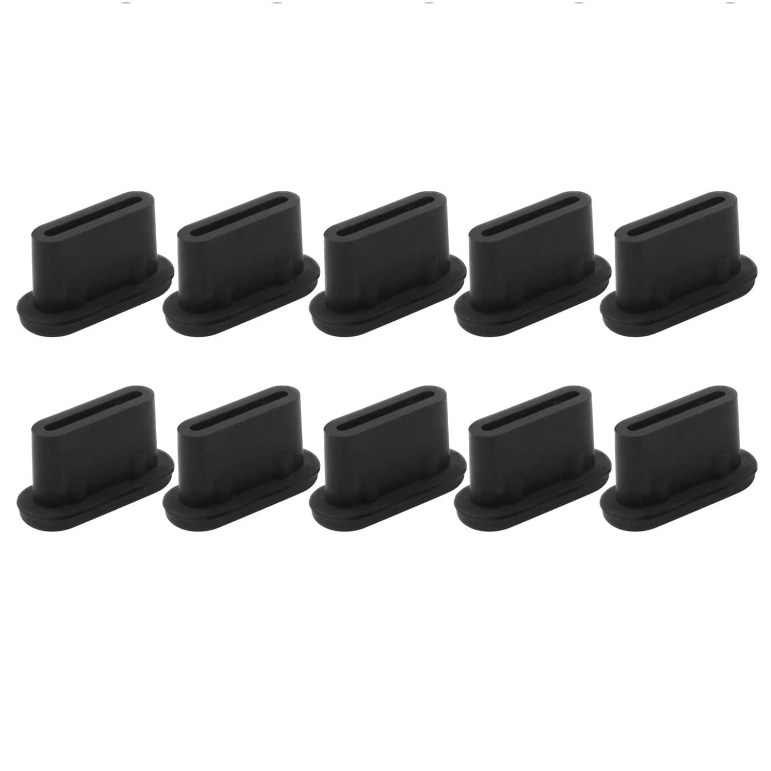Tapon anti-polvo para puerto USB Tipo C (10ud/bolsa)  Negro