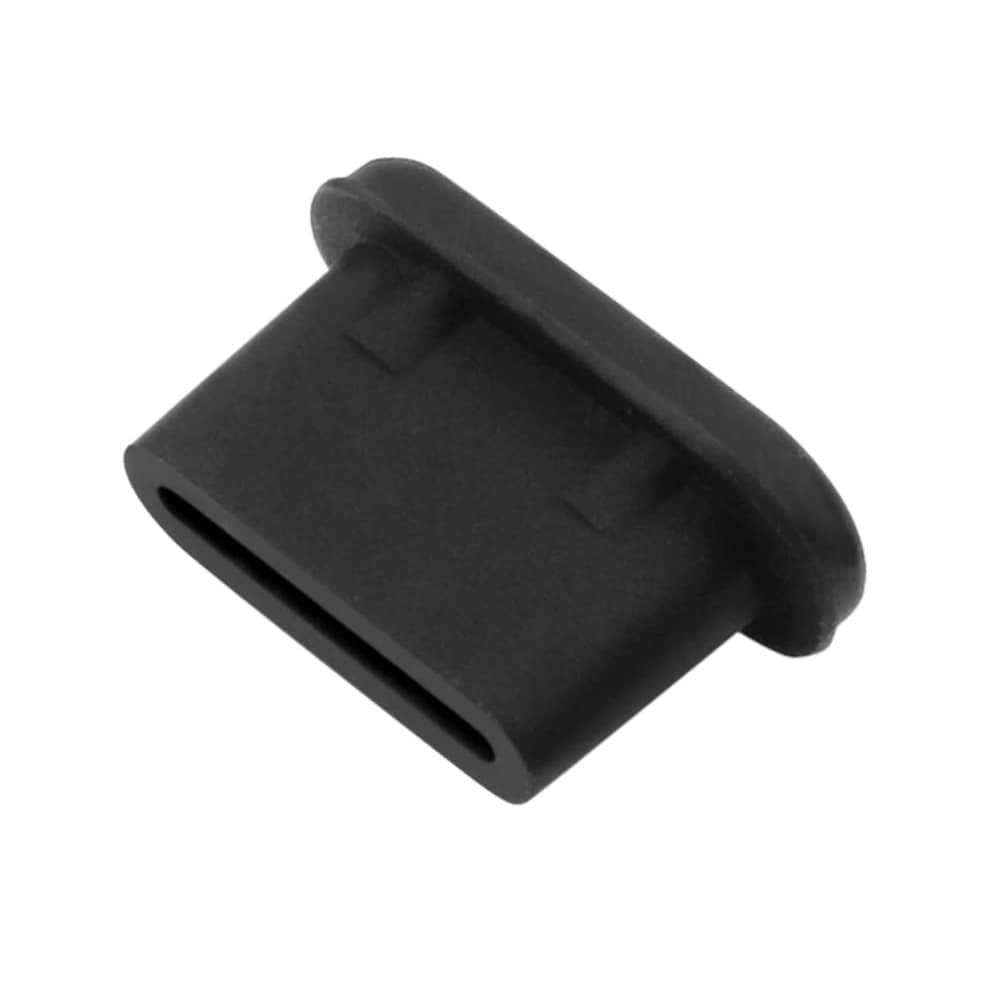 Tapon anti-polvo para puerto USB Tipo C (10ud/bolsa)  Negro