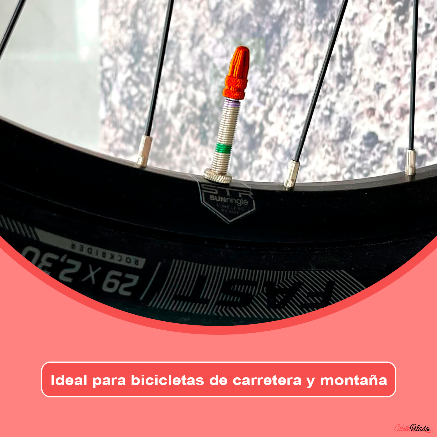 Tapón De Aluminio Para Válvula De Bicicleta 5 Uds  Rojo