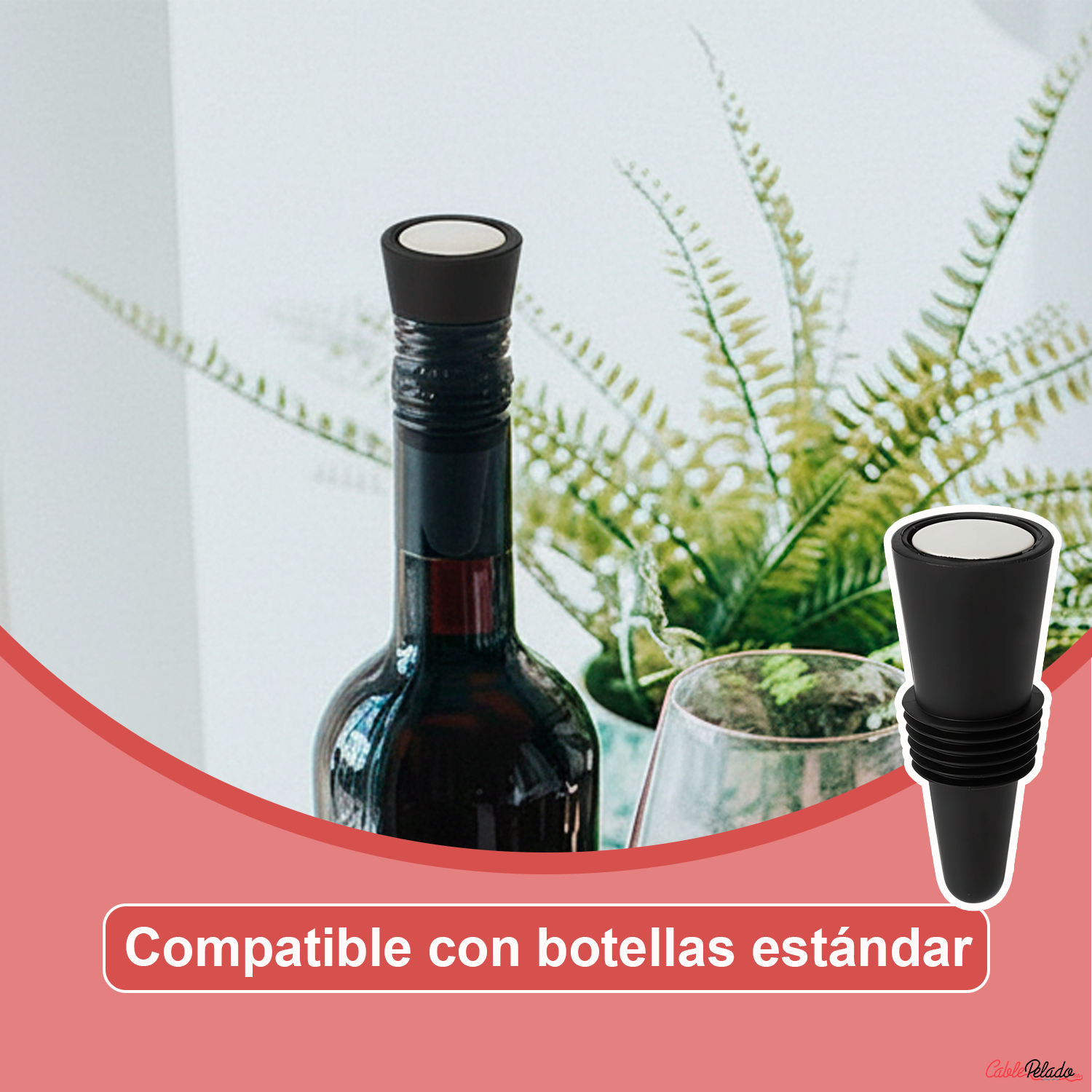 Tapón de Vino  Negro
