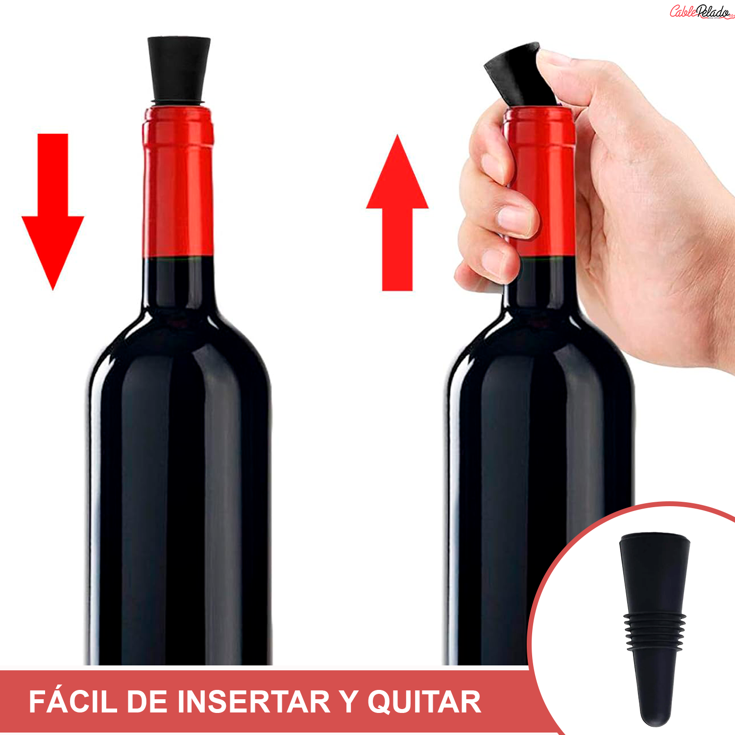 Tapón de Vino  Negro