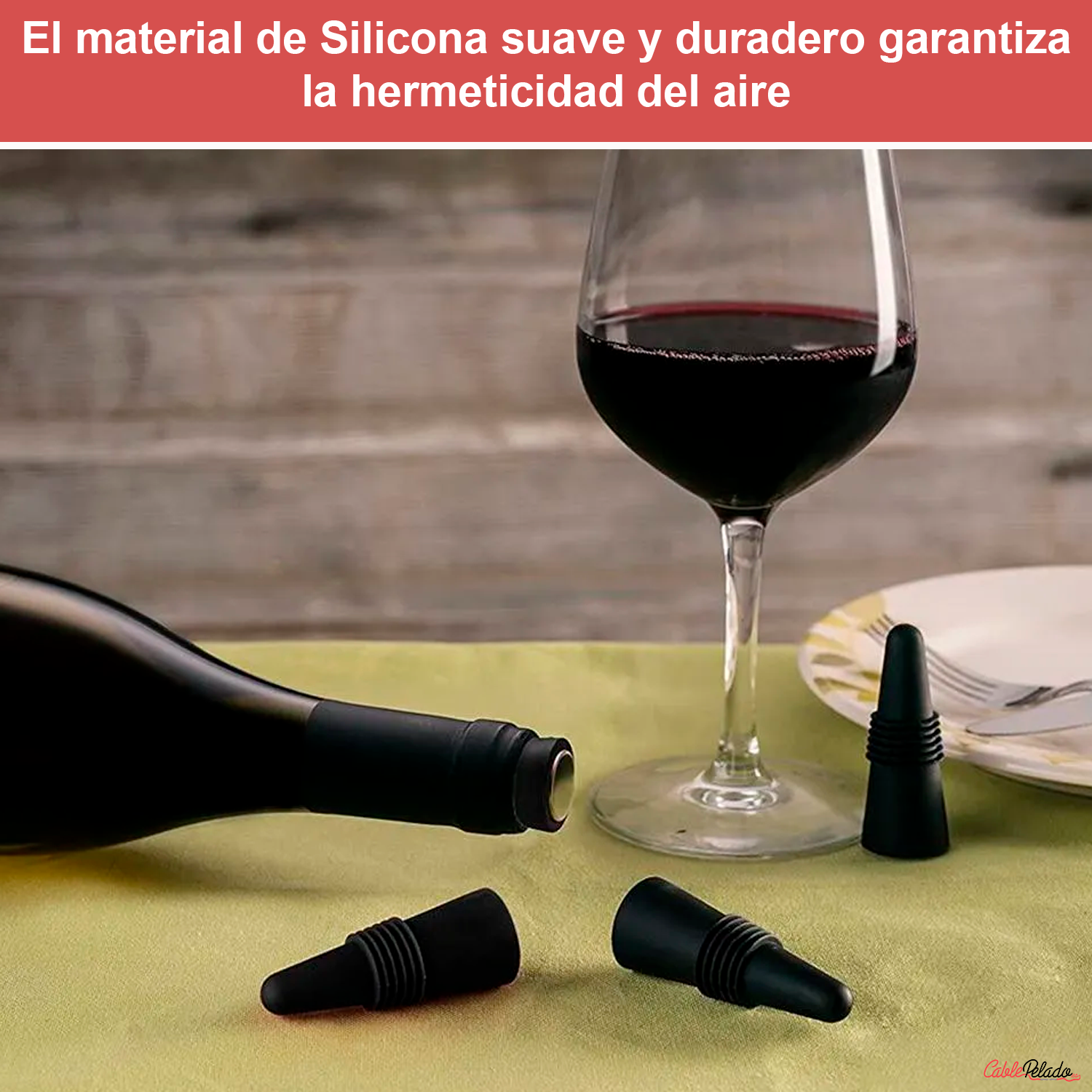 Tapón de Vino  Negro