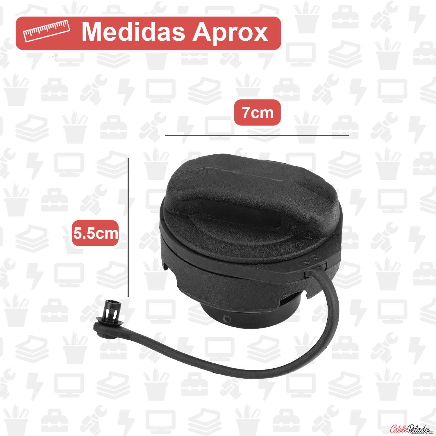 Tapon Del Deposito De Combustible Diesel 1J0201550A  Negro