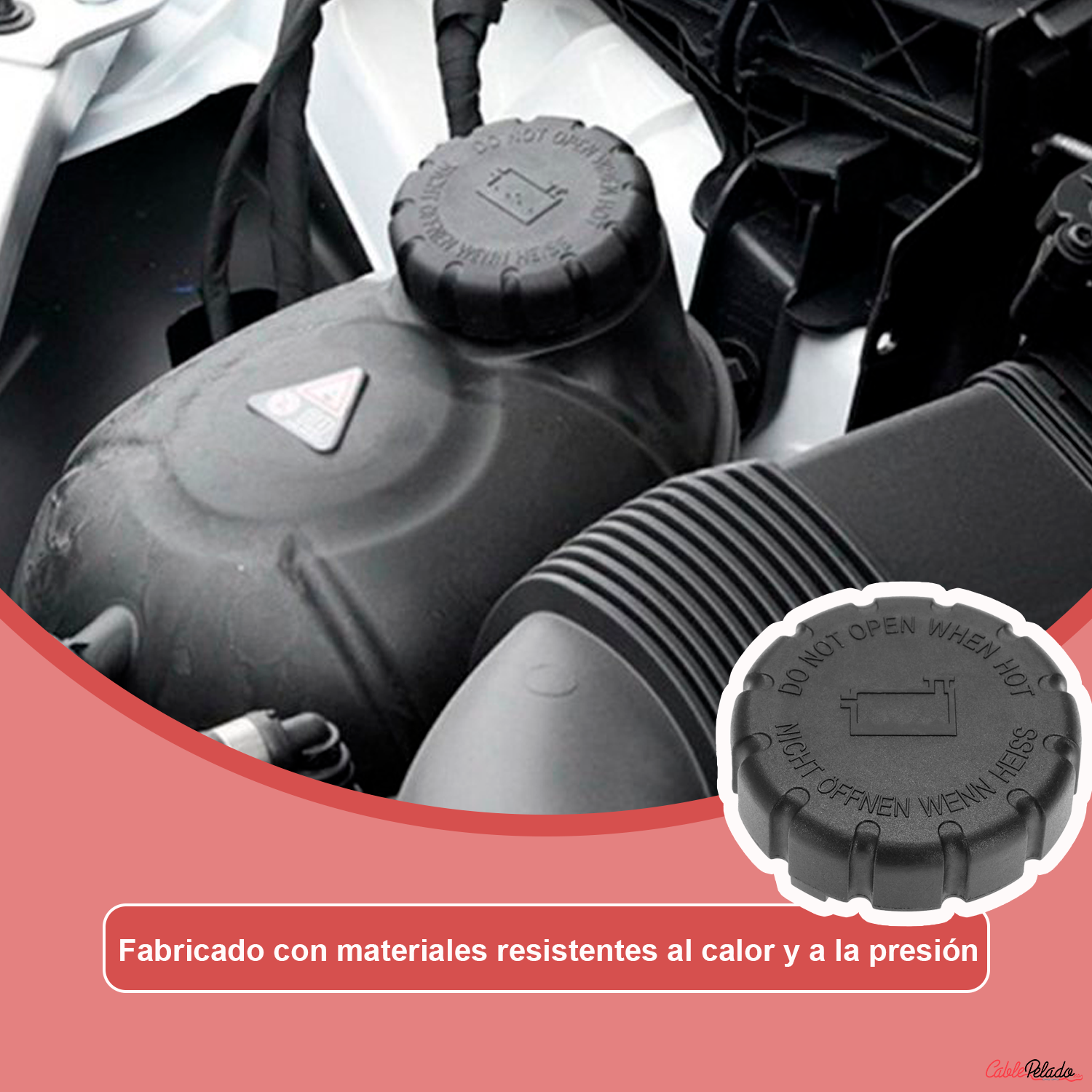 Tapón Del Deposito De Liquido Refrigerante Compatible Con Mercedes  Negro