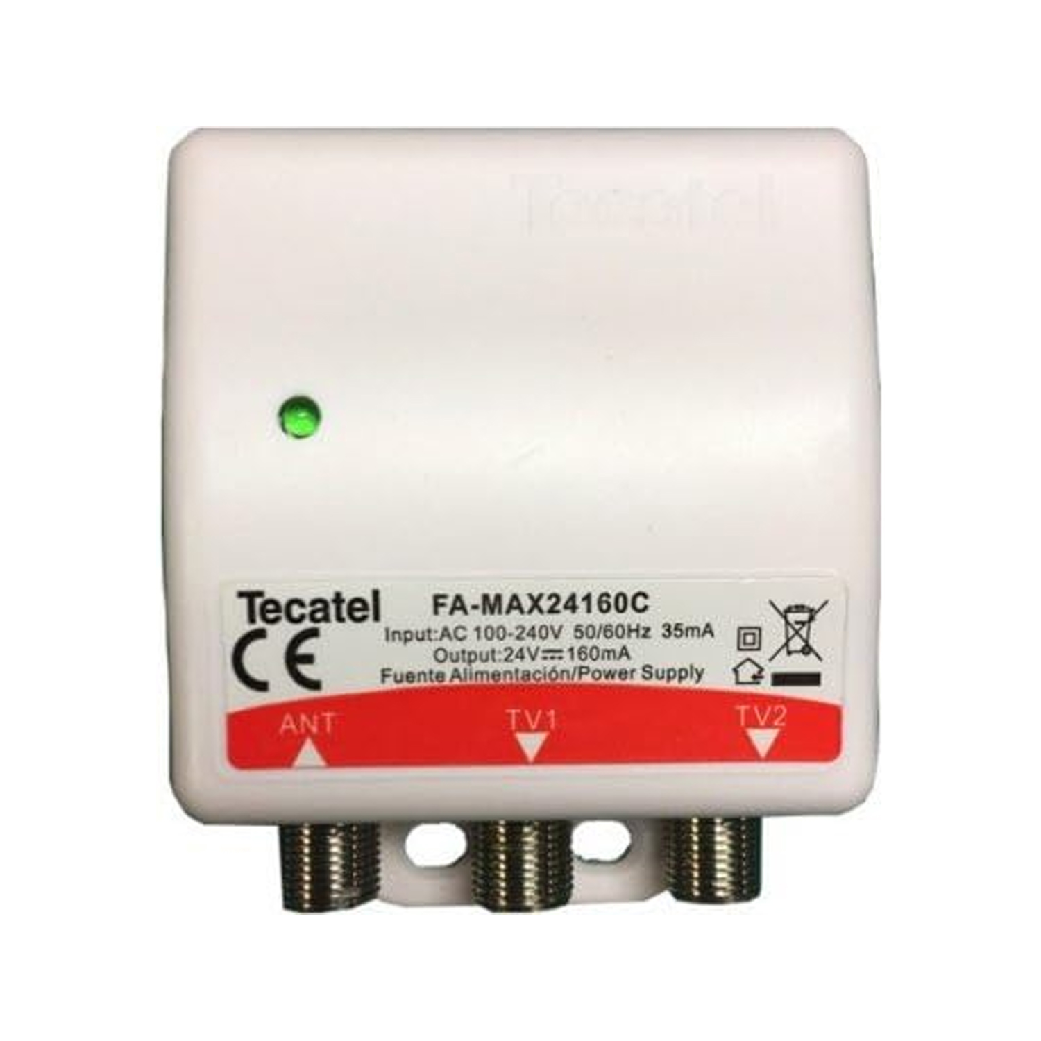 Tecatel Fuente de Alimentación 24 V, 160 Ma, 2 Sal