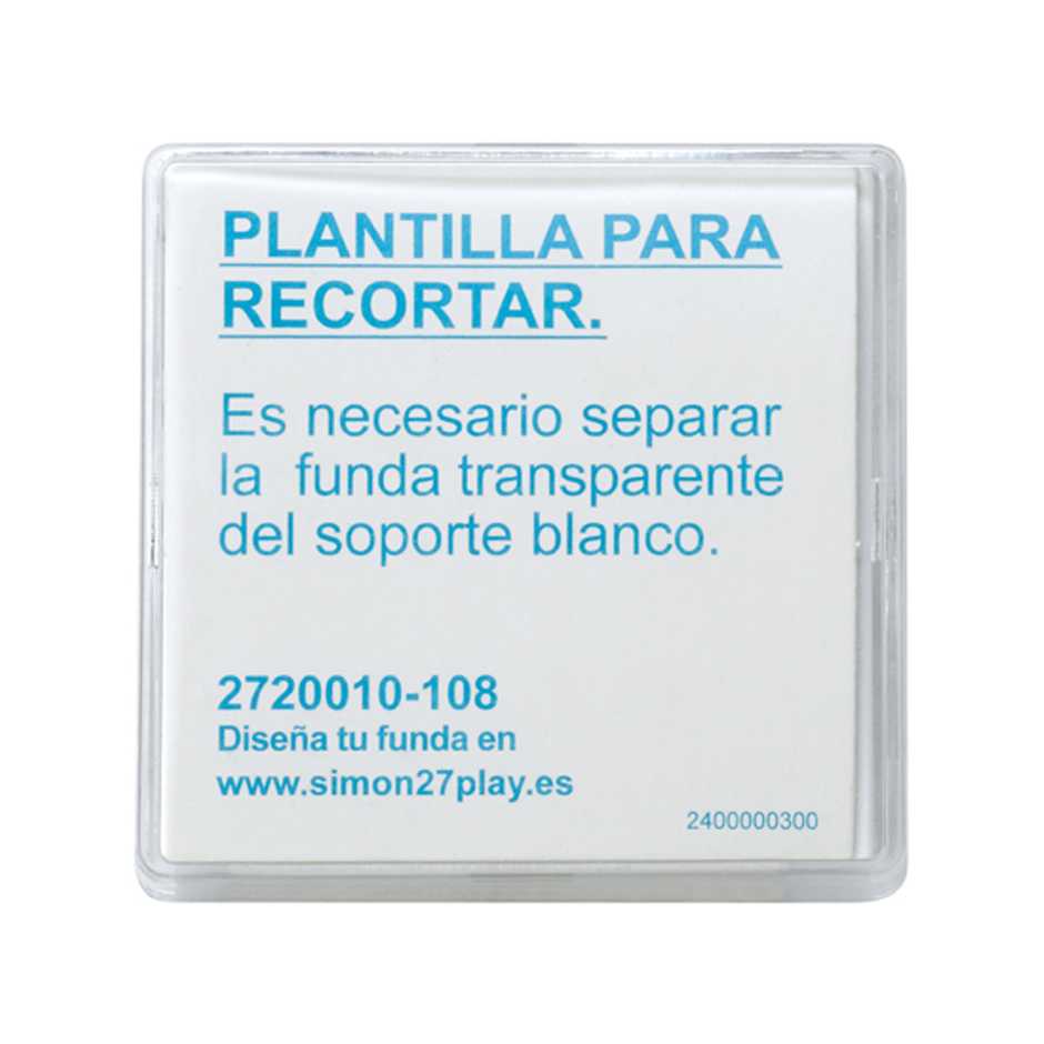 Tecla para mecanismos ancha Simon 27 Play  Transparente