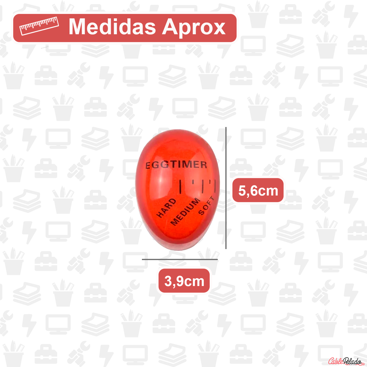 Temporizador De Huevos Cocidos  Rojo