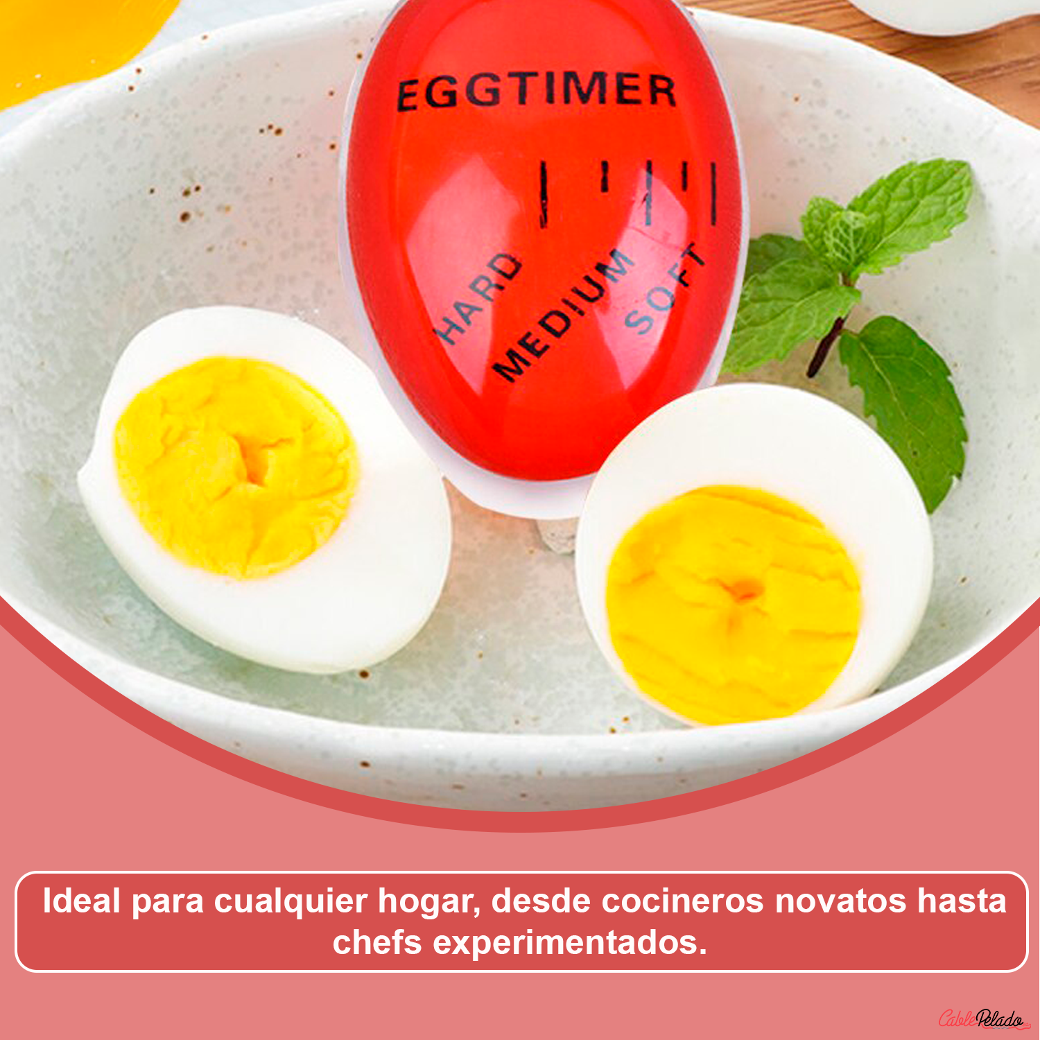 Temporizador De Huevos Cocidos  Rojo