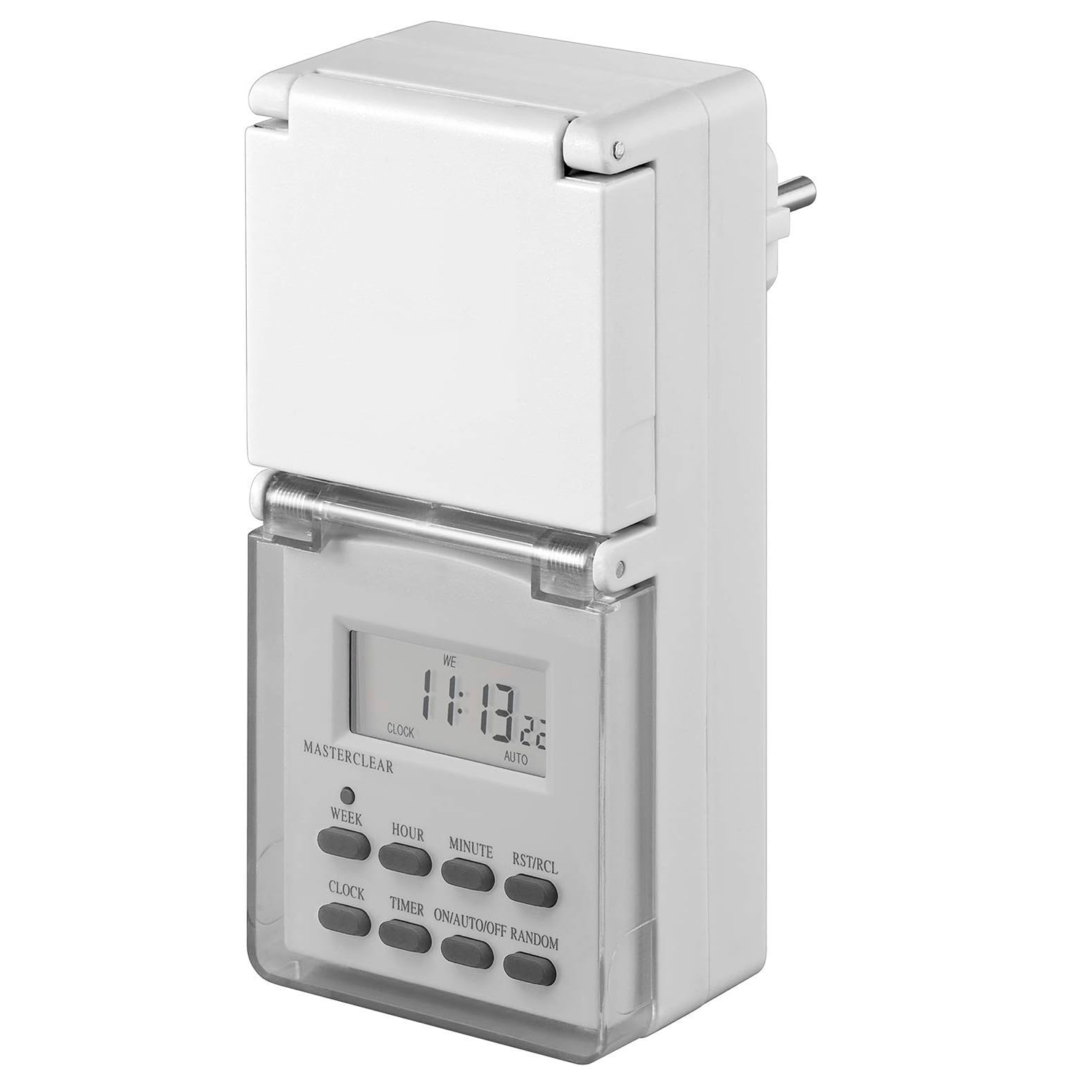 Temporizador Digital IP44 Blanco  Blanco