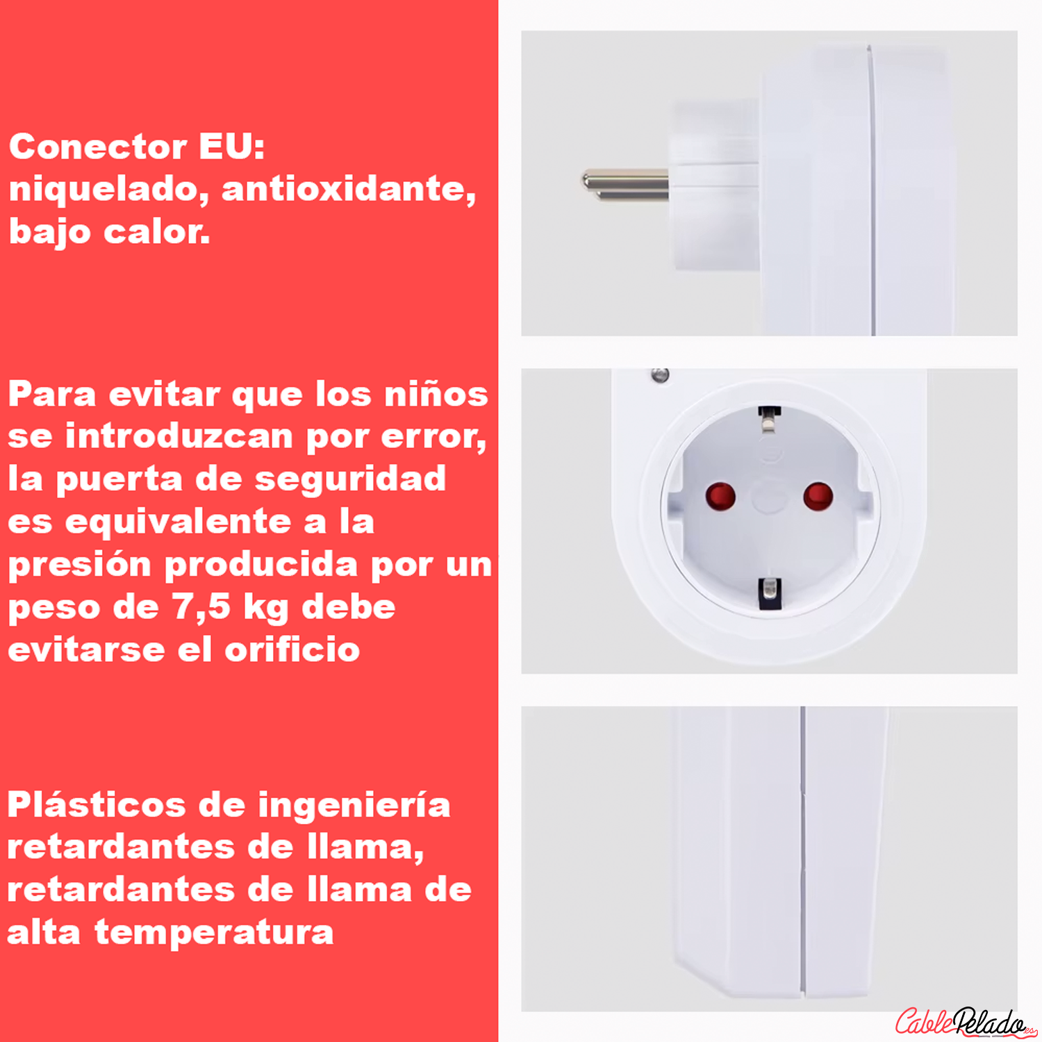 Temporizador Enchufe Digital 10 programas Diarios  Blanco