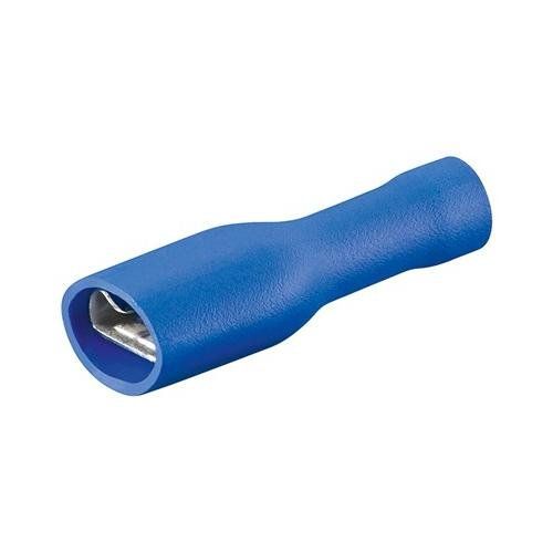 Terminal Faston aislado Hembra (6.4mm) 100 Pack  Azul