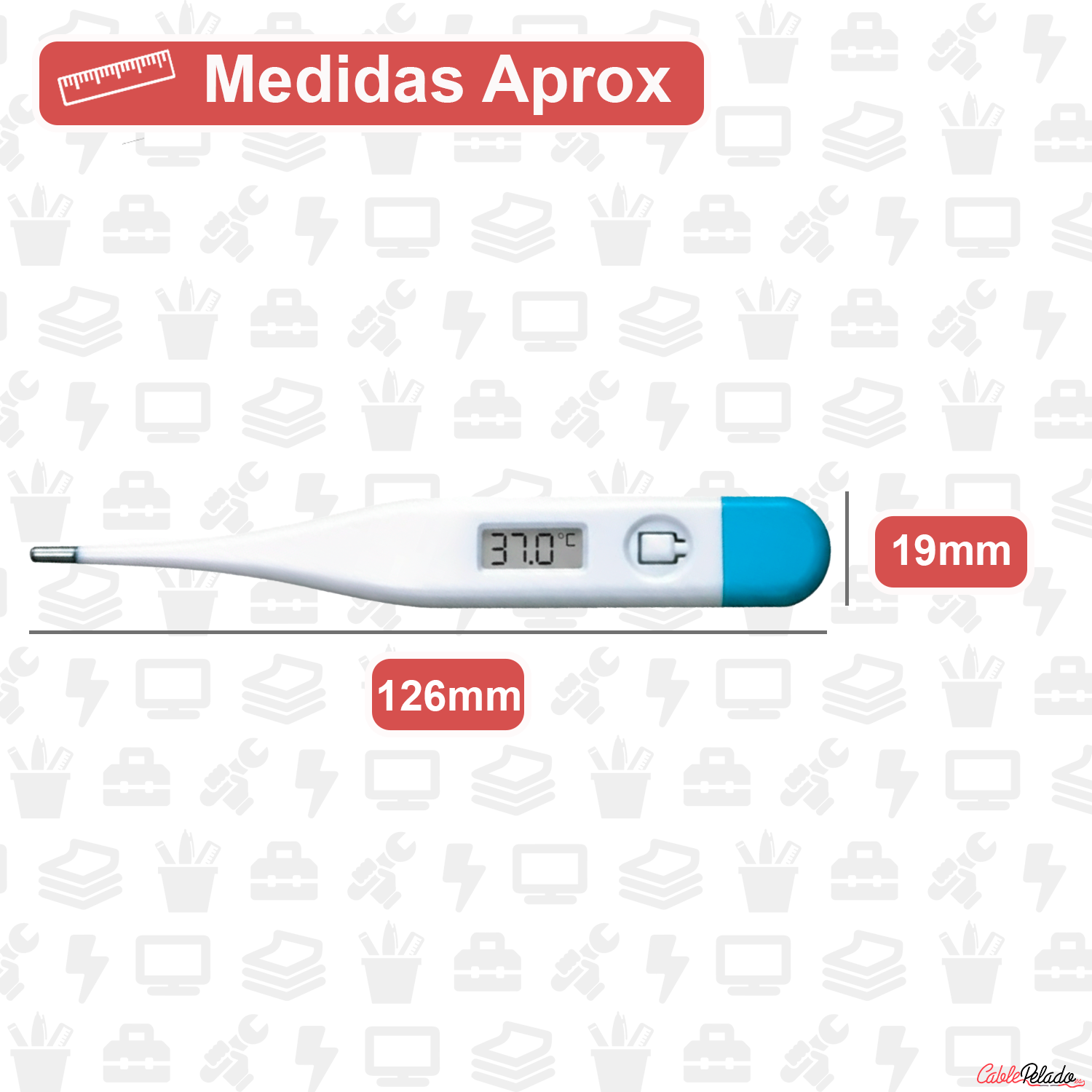 Termómetro Digital Bucal y Axila  Blanco