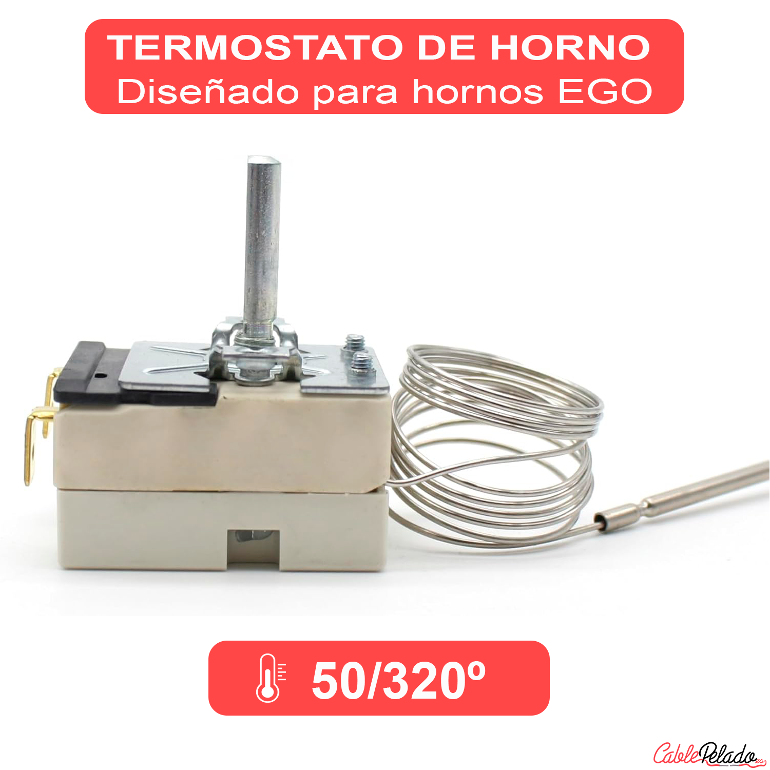 Termostato Regulable Horno Universal 250V 16A