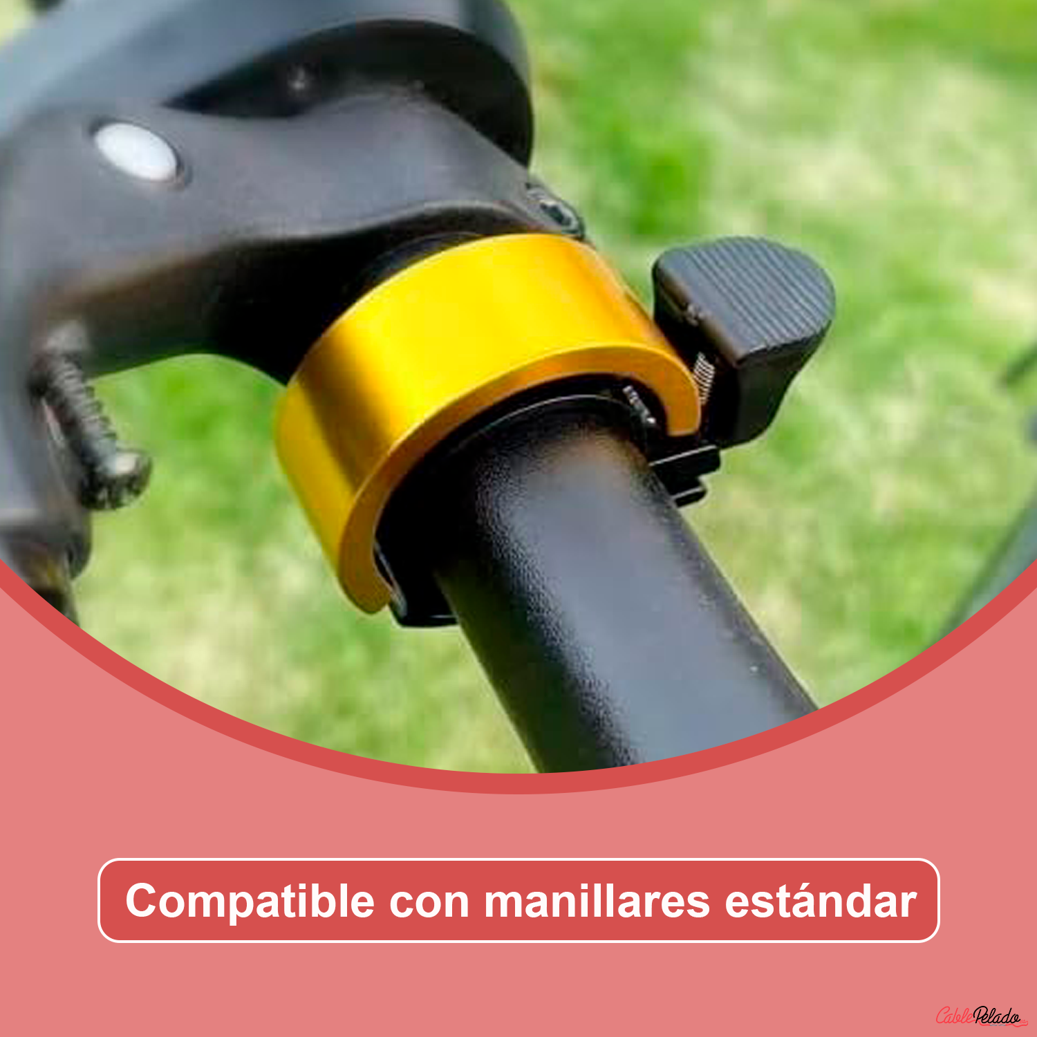 Timbre Bicicleta 90dB Diametro 22 mm  Amarillo