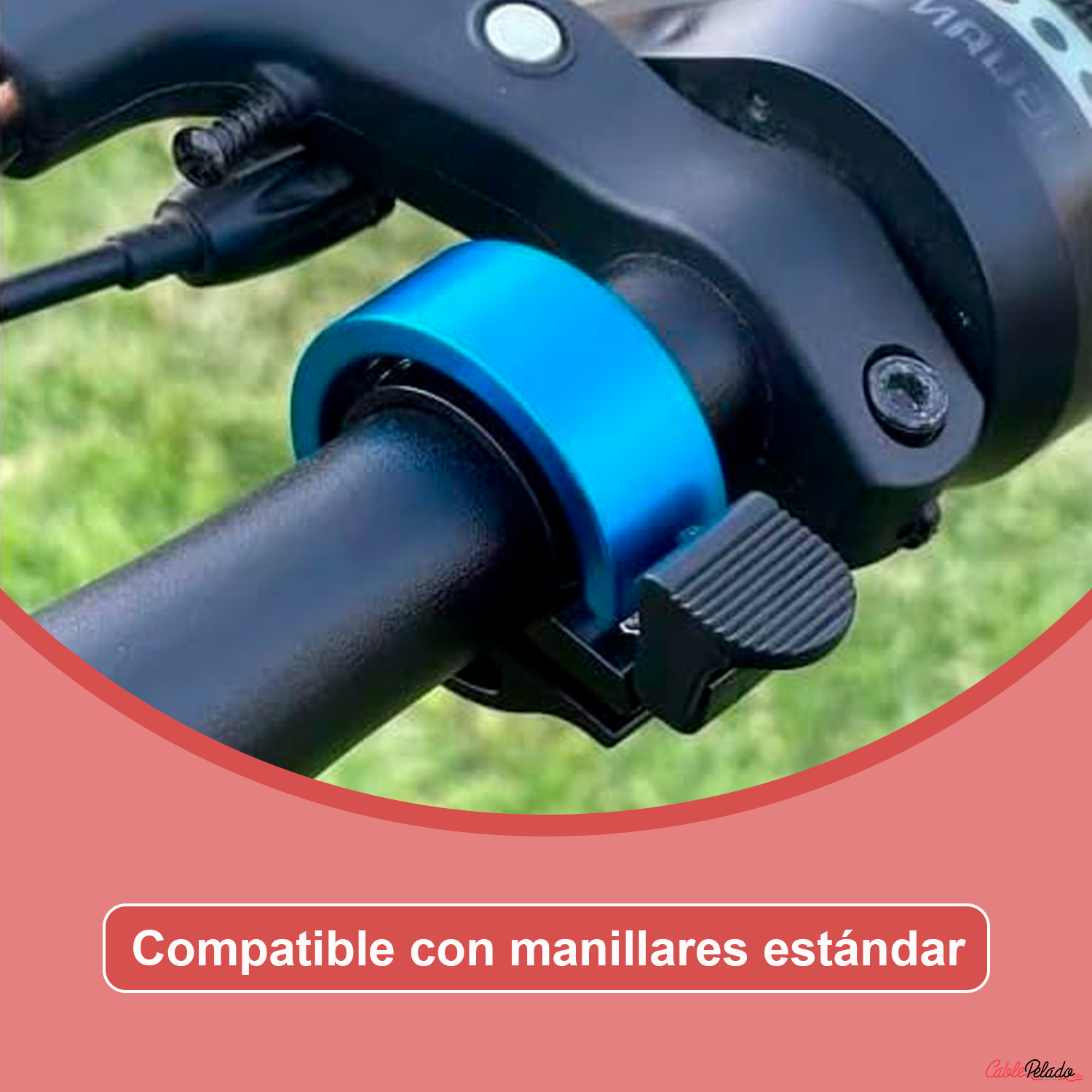 Timbre Bicicleta 90dB Diametro 22 mm  Azul
