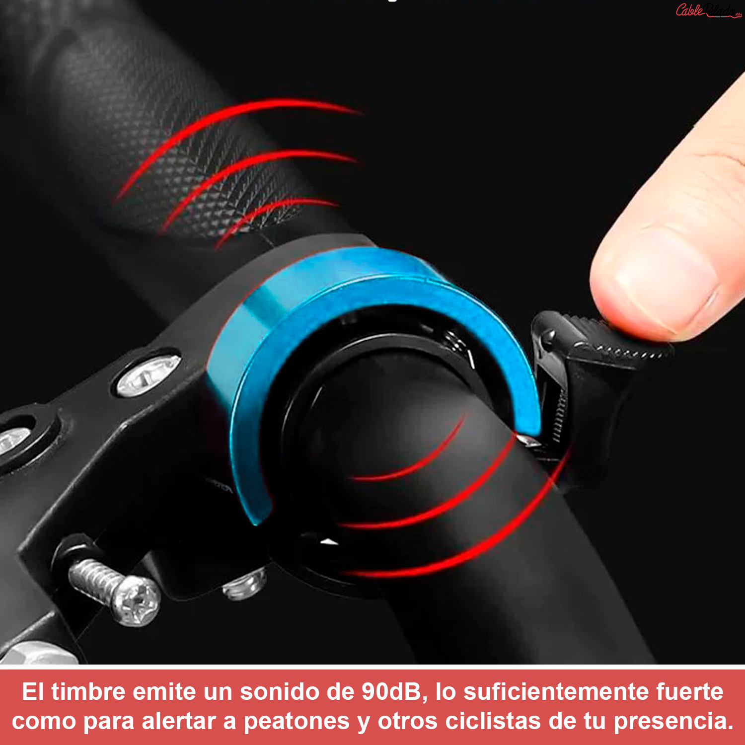 Timbre Bicicleta 90dB Diametro 22 mm  Azul