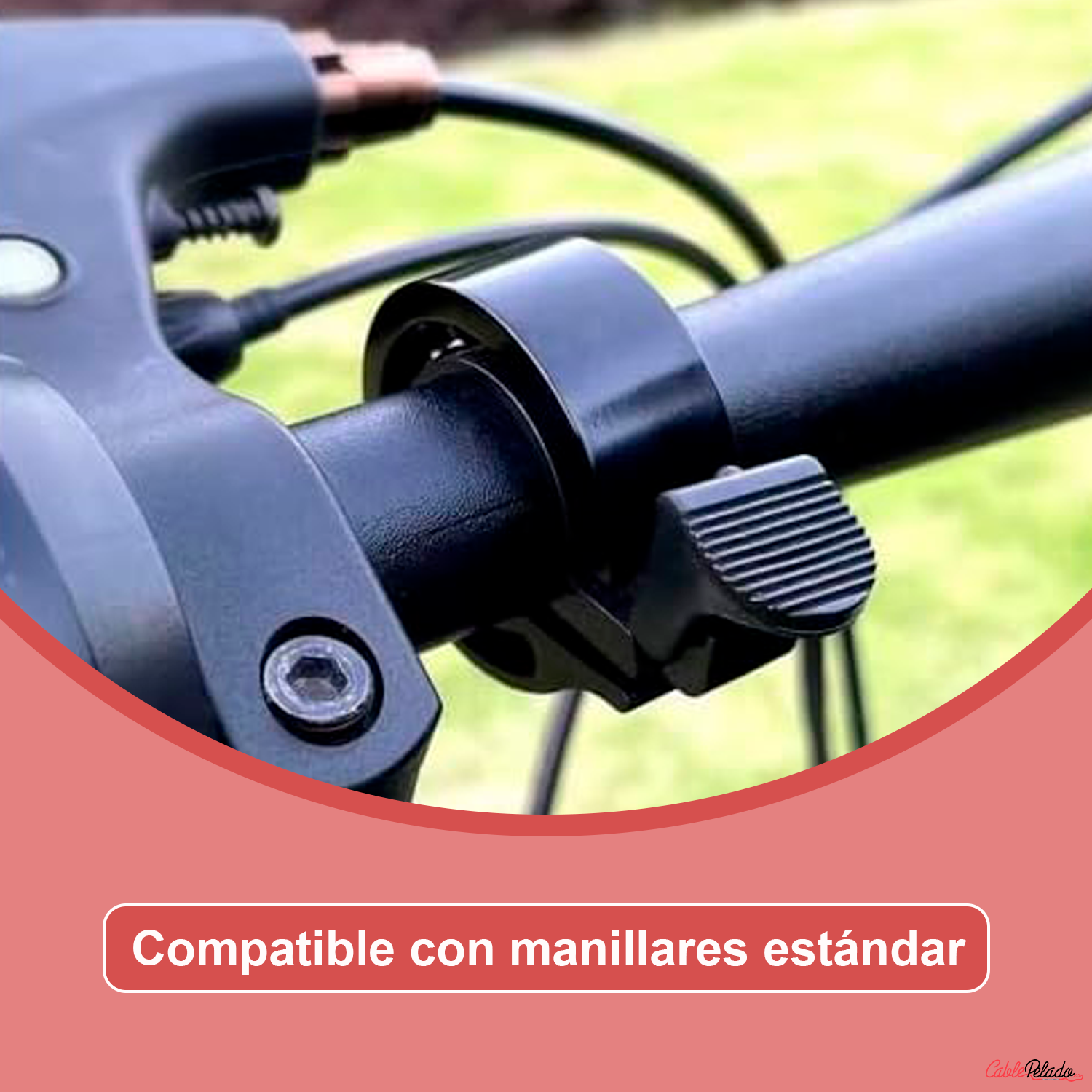 Timbre Bicicleta 90dB Diametro 22 mm  Negro