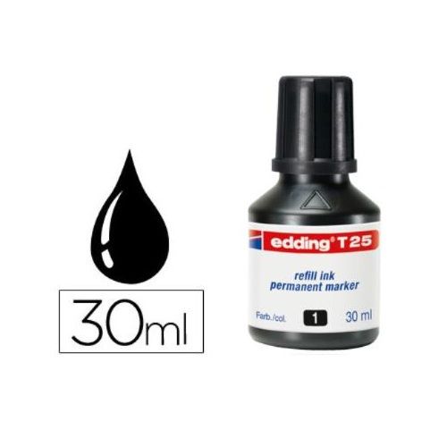 Tinta para recargar marcador edding 30 ml Negro