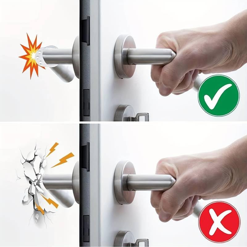 Topes de Puerta Silicona protege paredes (10 uds)  Transparente