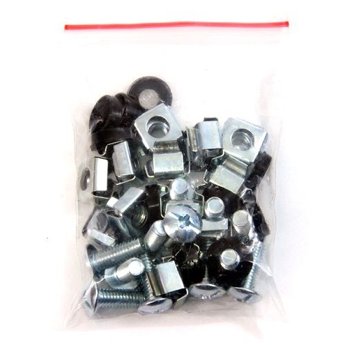 Tornilleria M6 para rack 20 unidades tornillo  Gris