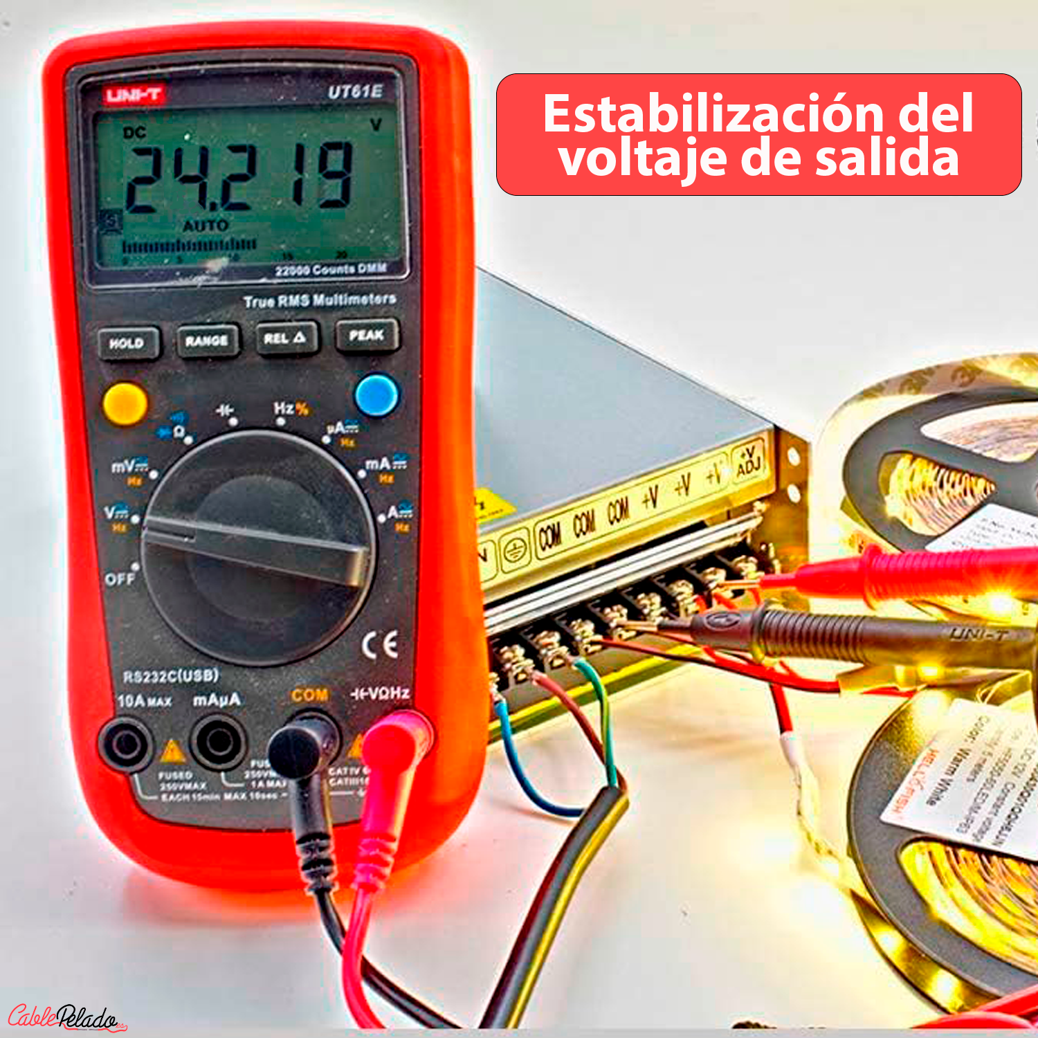 Transformador LED 24VDC 8A  Plateado  200W