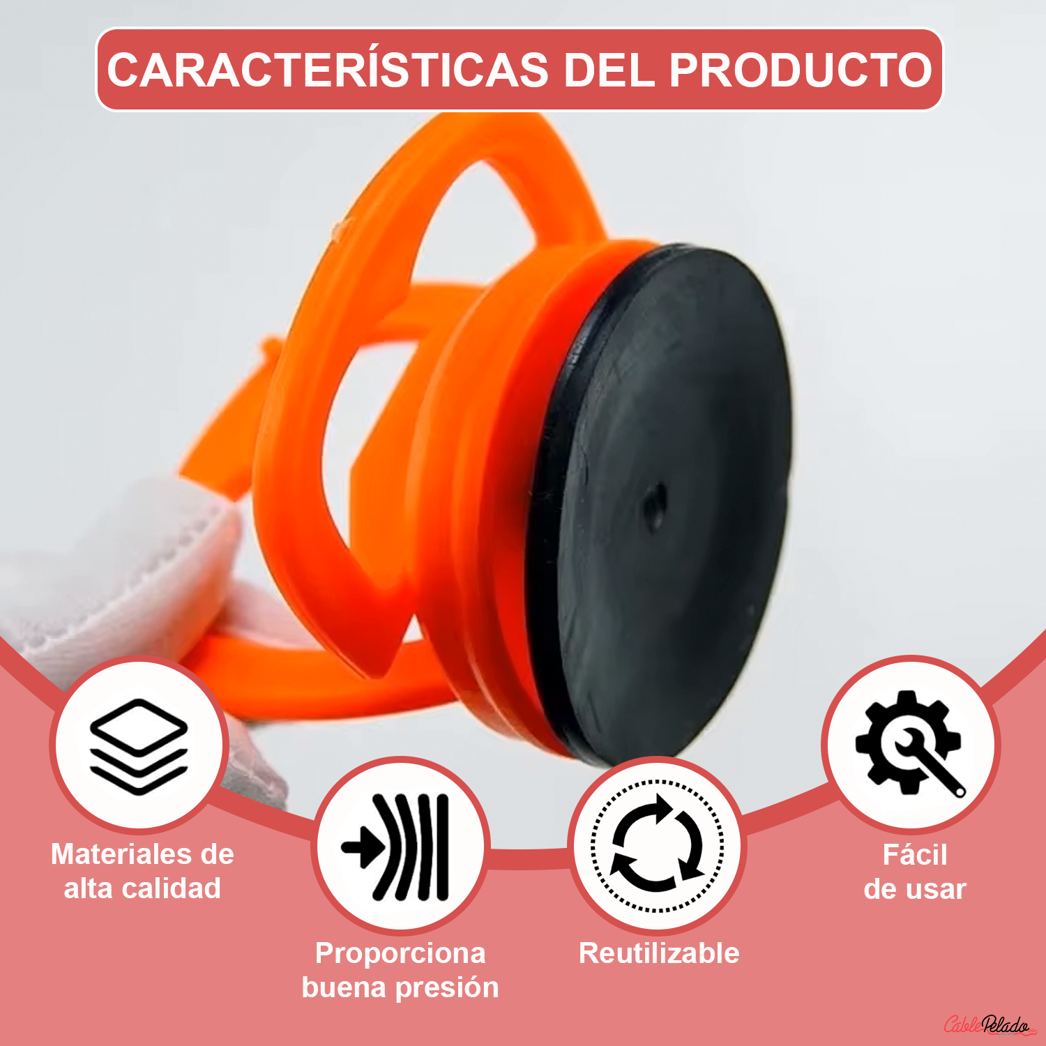 Ventosa Para Sacar Bollos  Naranja