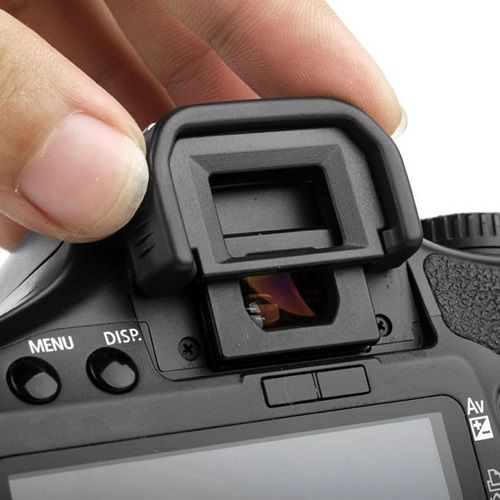 Visor de caucho compatible con Canon EF EOS  Negro