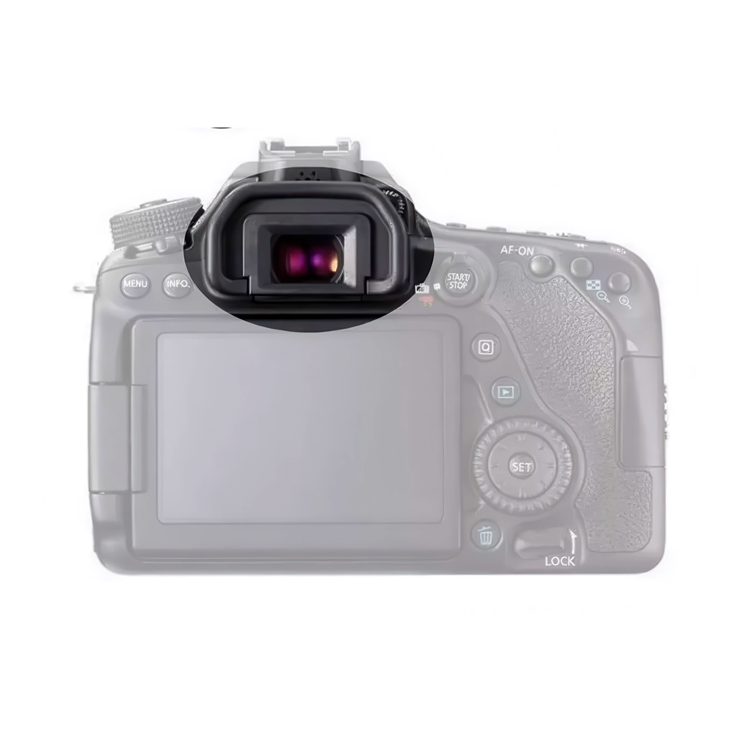 Visor de caucho compatible con Canon EOS  Negro