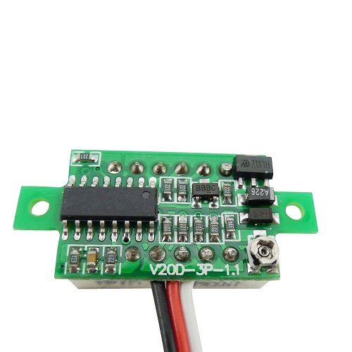 Visor LCD 3 digitos con voltimetro 0-100V  Verde