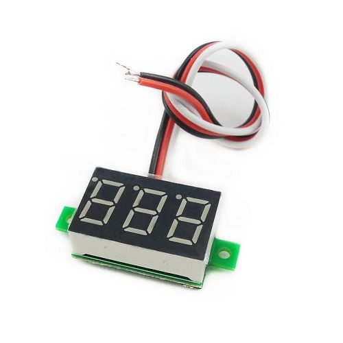 Visor LCD 3 digitos con voltimetro 0-100V  Verde