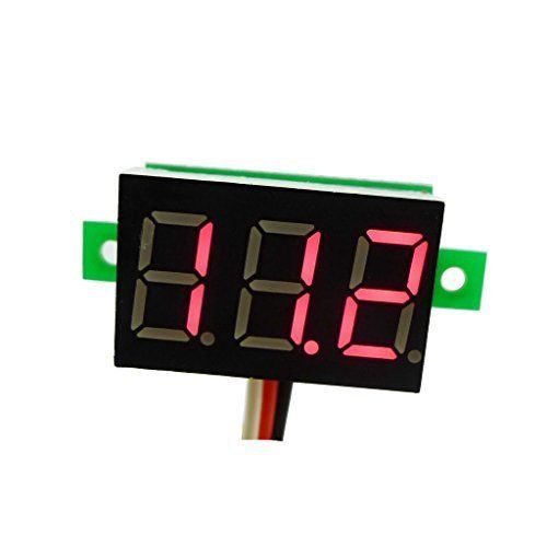 Visor LCD 3 digitos rojo con voltimetro 0-100V  Rojo