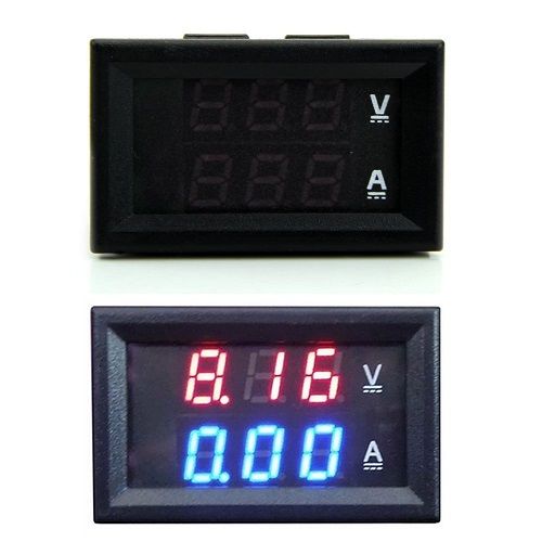 Visor LCD de 3 digitos dual con voltimetro y amperimetro