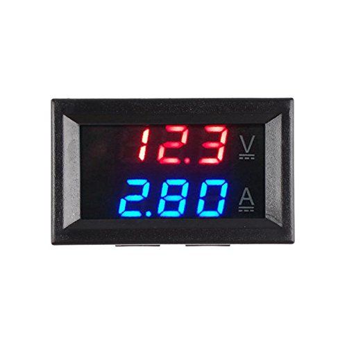 Visor LCD de 3 digitos dual con voltimetro y amperimetro
